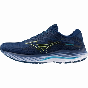 Mizuno Wave Rider 27 Mens Running Shoes - Navy Mizuno Wave Rider shoes