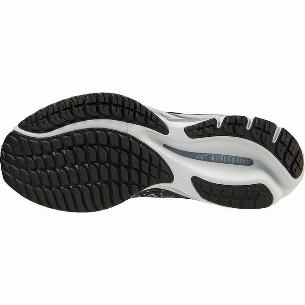 Mizuno Wave Rider 27 WIDE FIT (D) Womens Running Shoes - Black Sky Tech Footwear