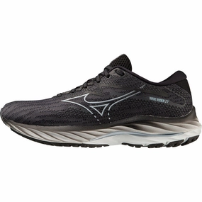 Mizuno Wave Rider 27 WIDE FIT (D) Womens Running Shoes - Black Mizuno Wave Rider shoes