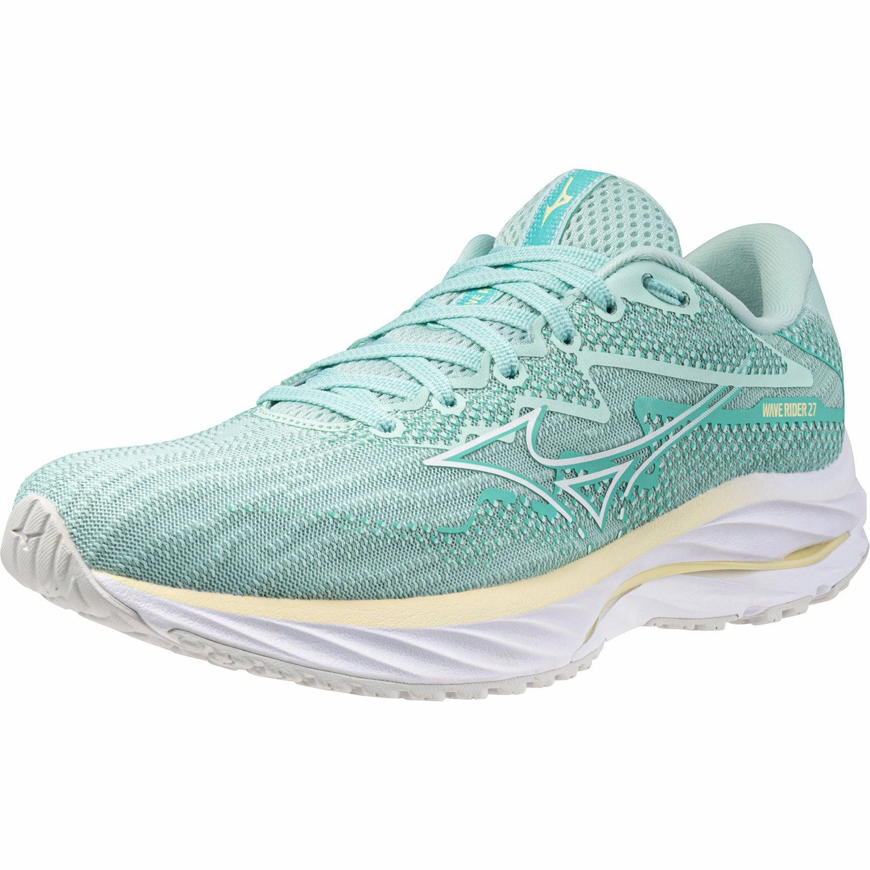 Mizuno Wave Rider 27 Womens Running Shoes - Green Sky Tech Footwear