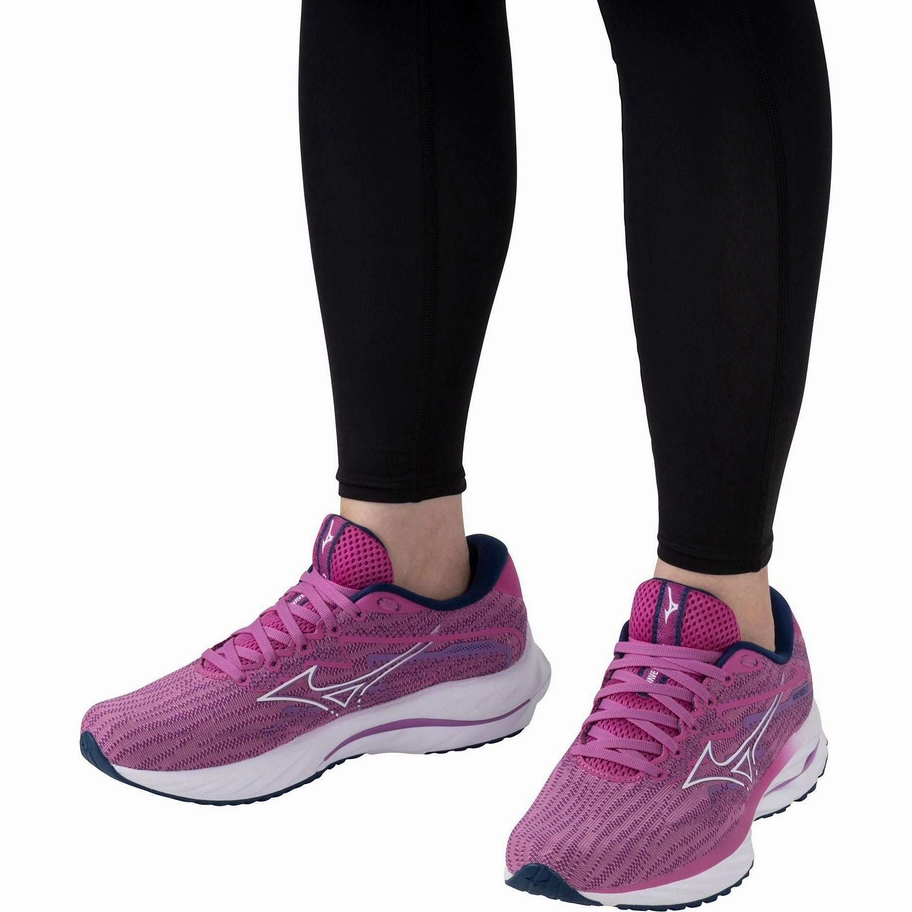 Mizuno Wave Rider 27 Womens Running Shoes - Pink Performance Sneakers