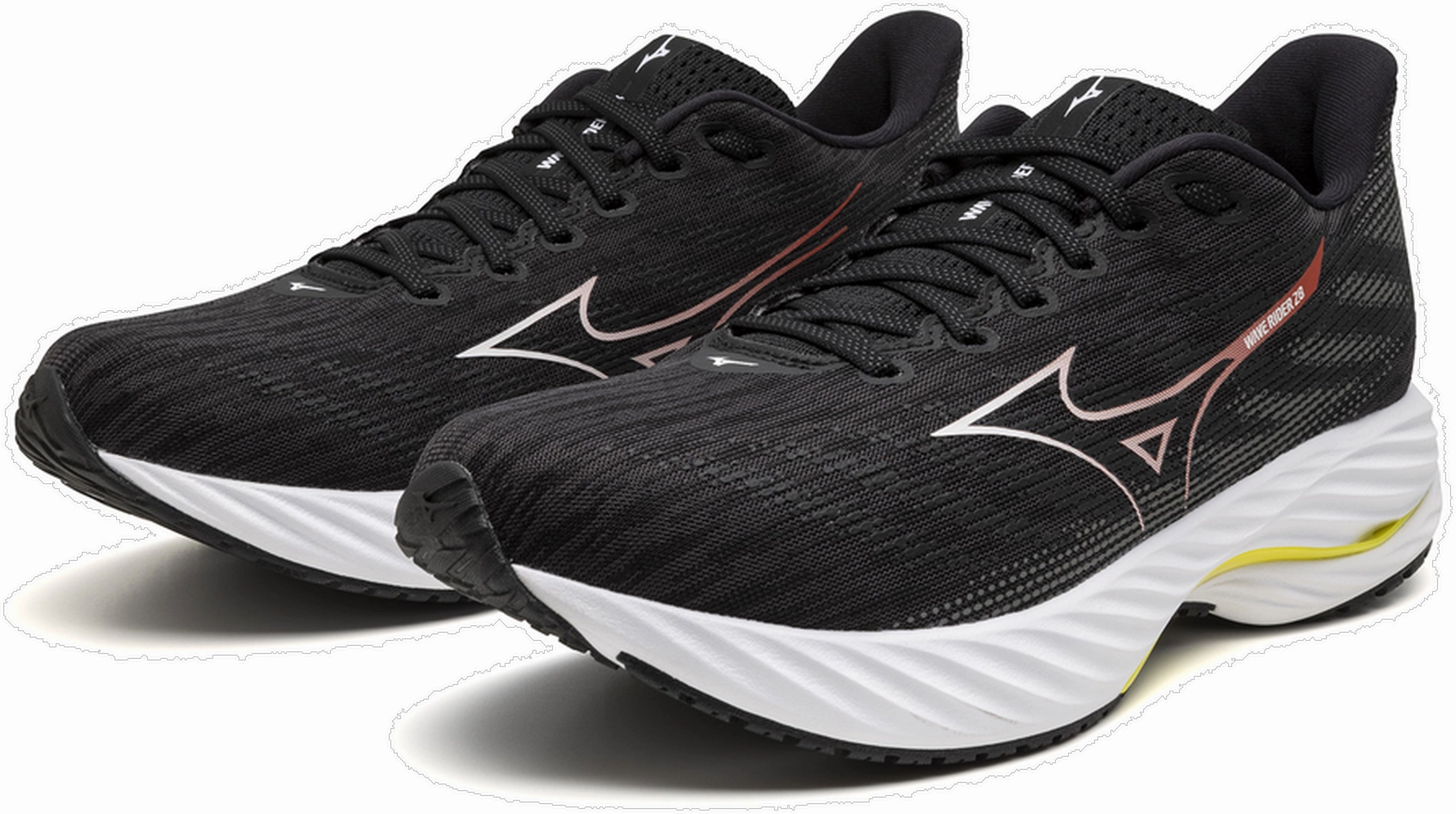 Mizuno Wave Rider 28 Mens Running Shoes - Black Performance Sneakers