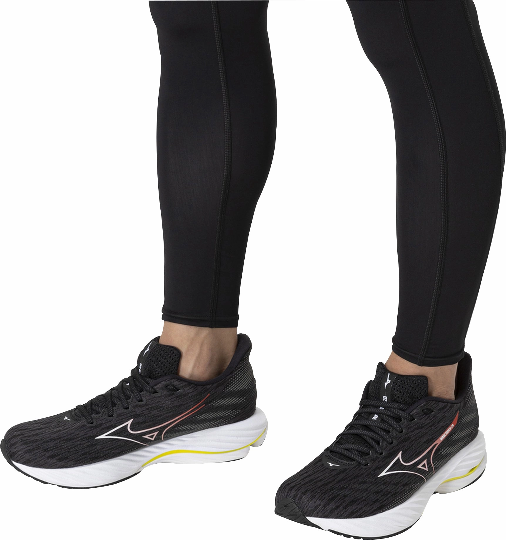 Mizuno Wave Rider 28 Mens Running Shoes - Black Performance Sneakers