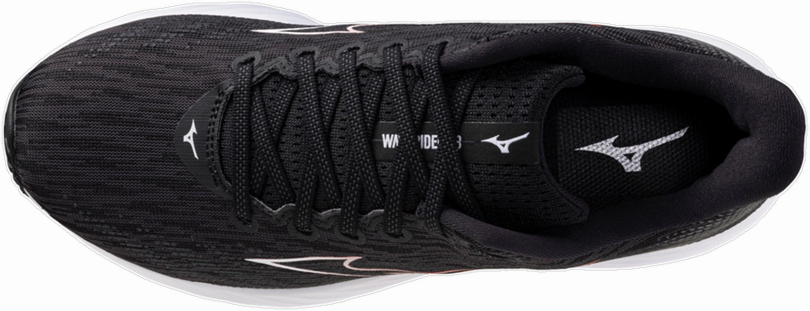 Mizuno Wave Rider 28 Mens Running Shoes - Black Performance Sneakers