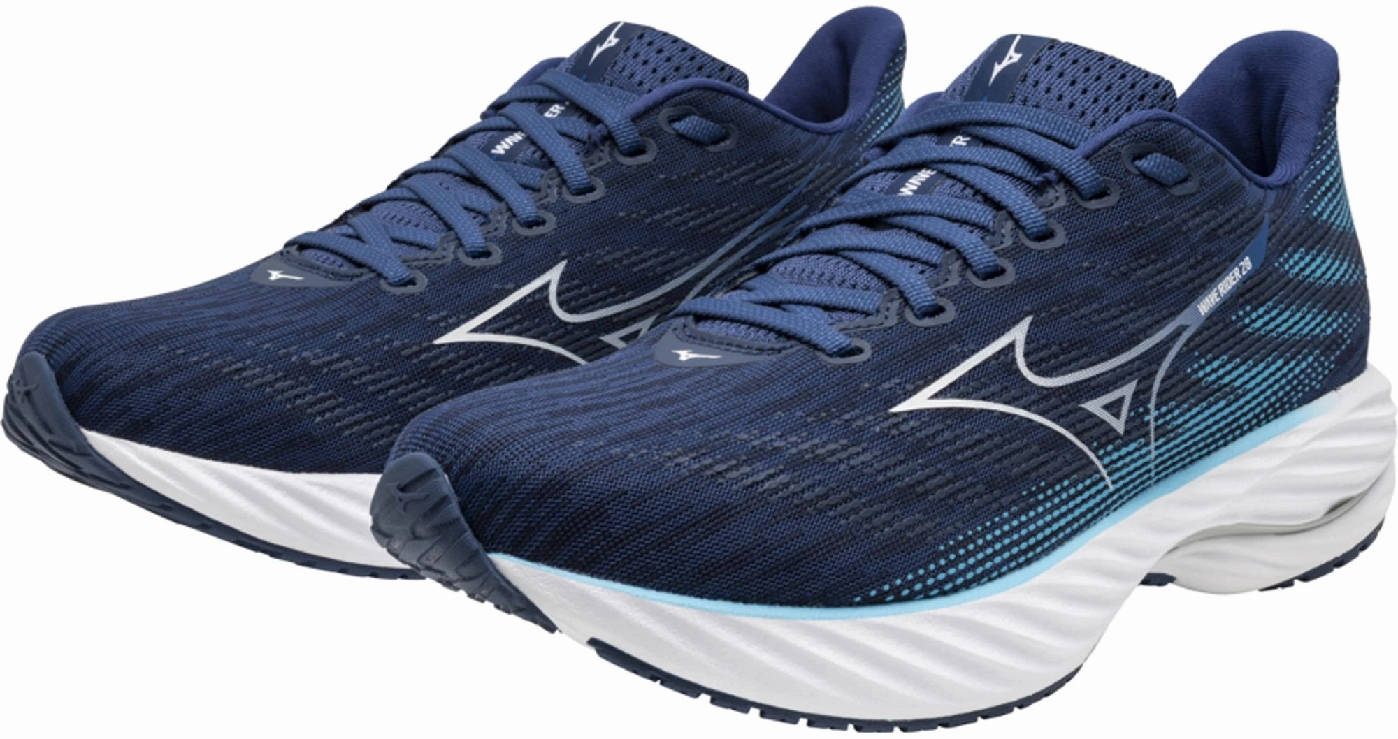 Mizuno Wave Rider 28 Mens Running Shoes - Blue Sky Tech Footwear