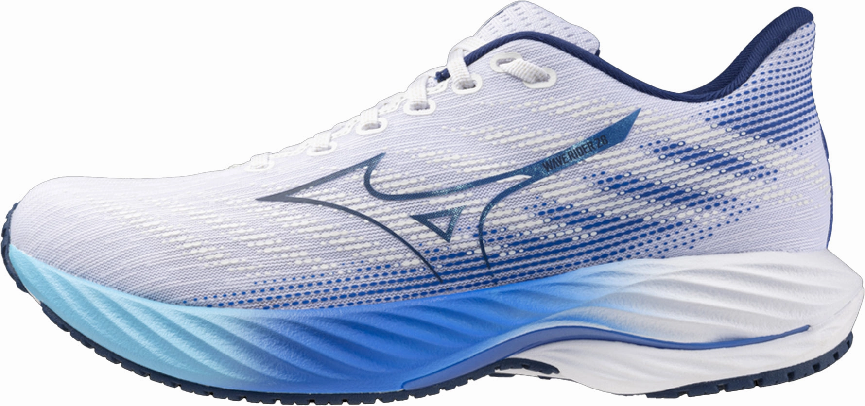Mizuno Wave Rider 28 Mens Running Shoes - White Mizuno performance sneakers for training