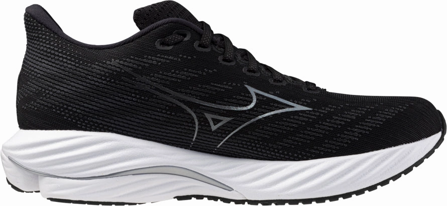 Mizuno Wave Rider 28 WIDE FIT (2E) Mens Running Shoes - Black Performance Sneakers