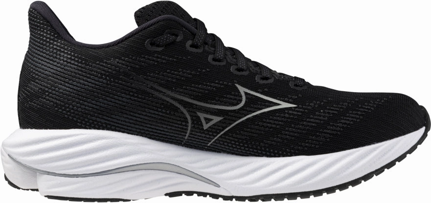 Mizuno Wave Rider 28 WIDE FIT (D) Womens Running Shoes - Black Sky Tech Footwear