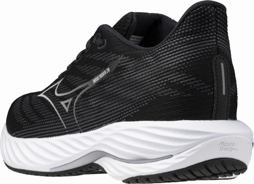 Mizuno Wave Rider 28 WIDE FIT (D) Womens Running Shoes - Black Sky Tech Footwear