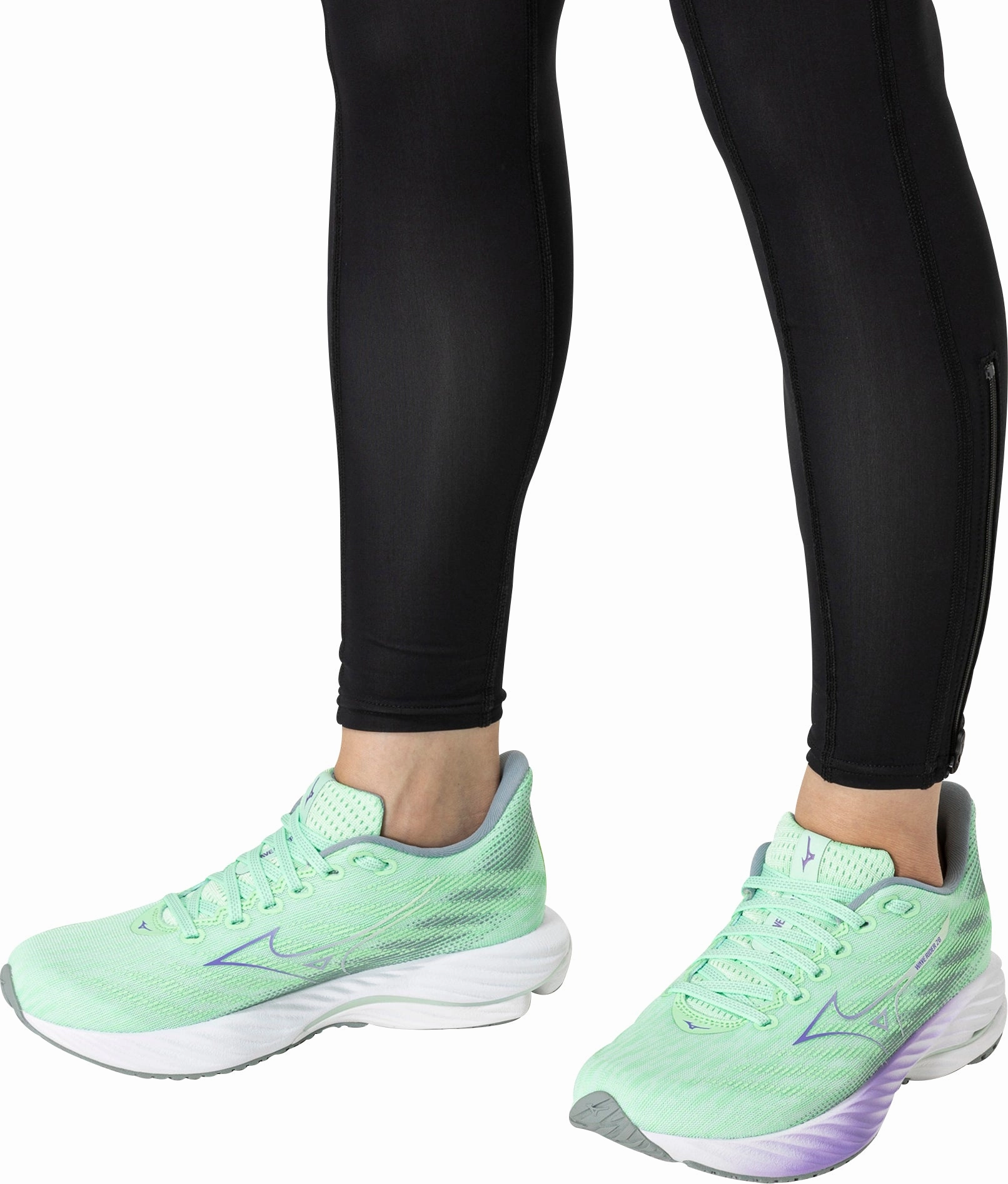 Mizuno Wave Rider 28 Womens Running Shoes - Green Sky Tech Footwear