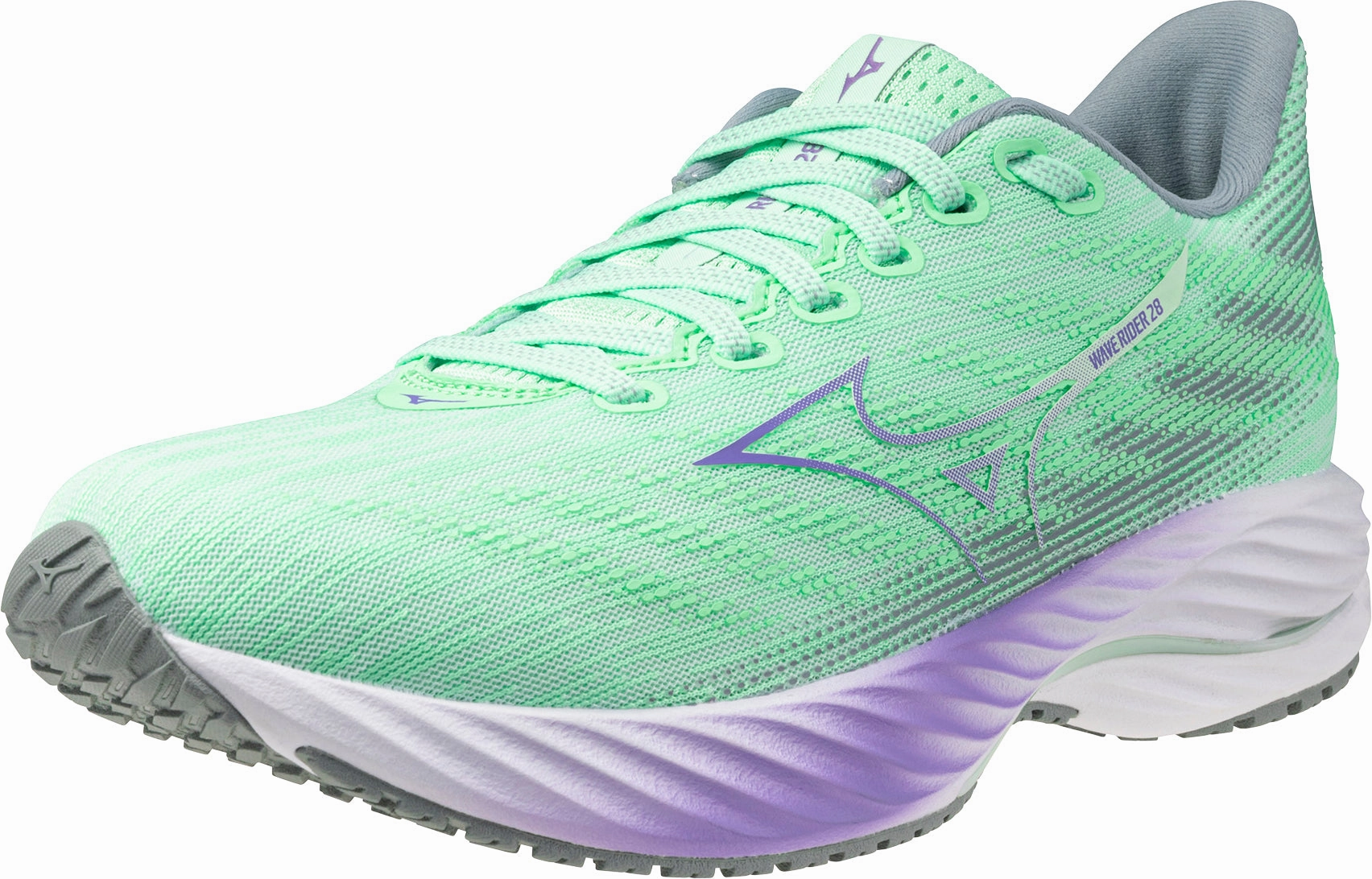 Mizuno Wave Rider 28 Womens Running Shoes - Green Sky Tech Footwear