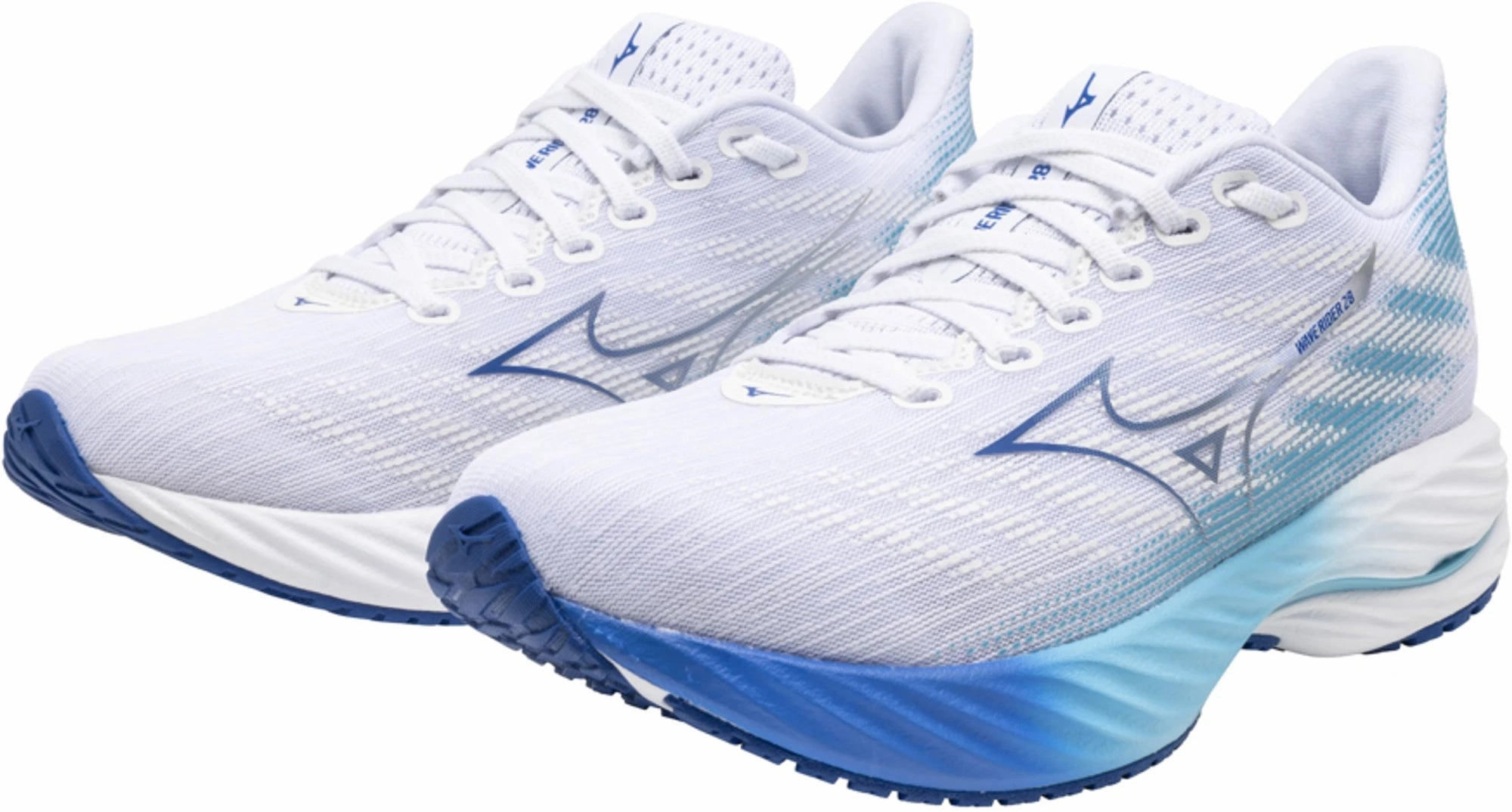 Mizuno Wave Rider 28 Womens Running Shoes - White Sky Tech Footwear