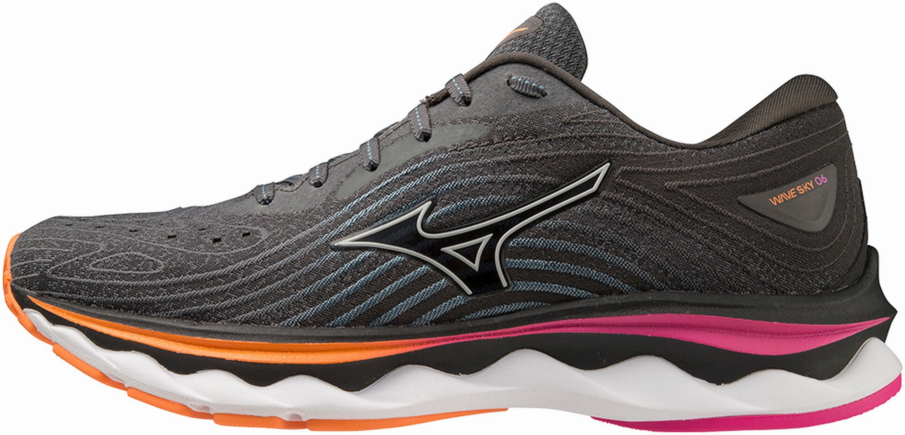 Mizuno Wave Sky 6 Womens Running Shoes - Grey Mizuno Wave Sky design