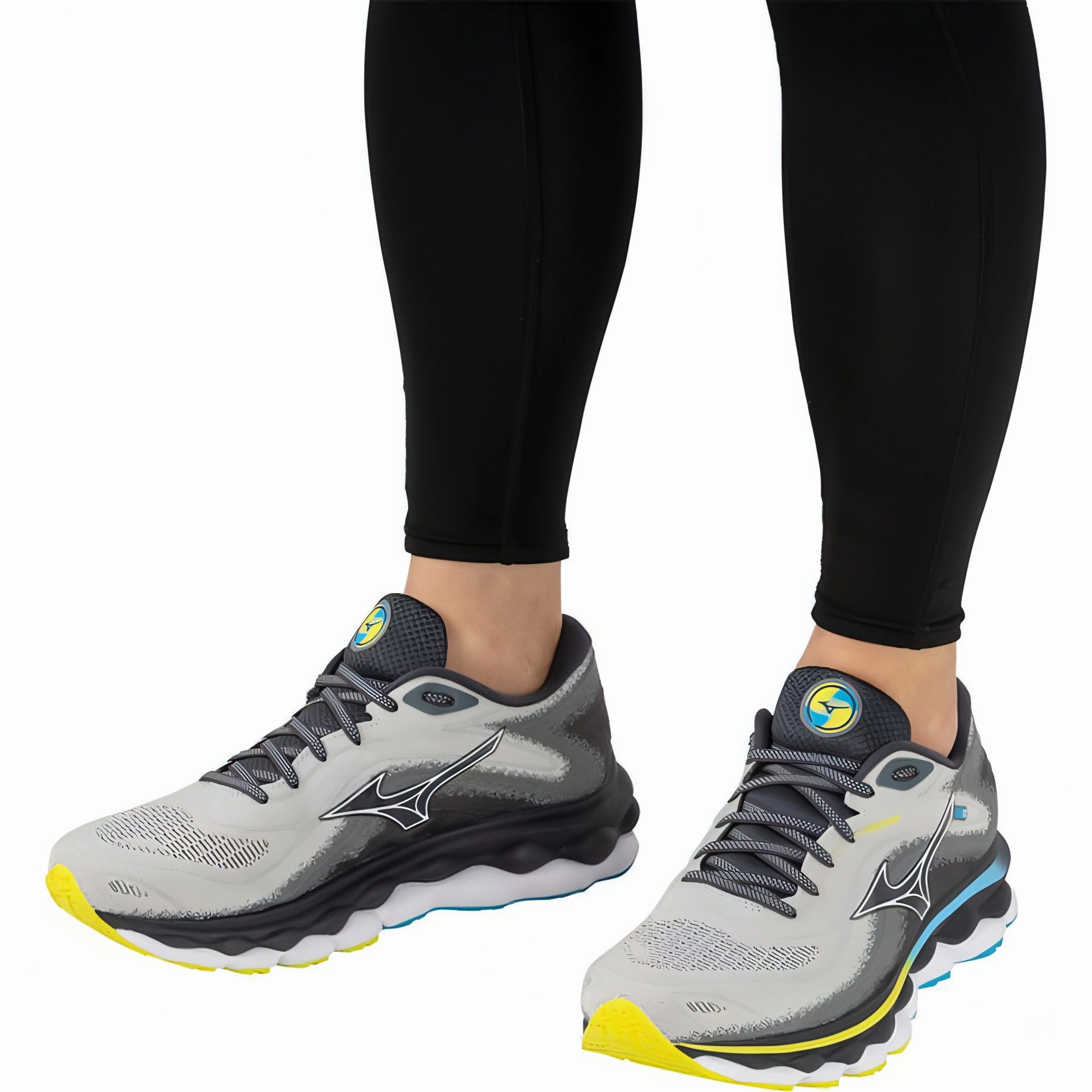 Mizuno Wave Sky 7 Mens Running Shoes - Grey Easy On Kids Shoes
