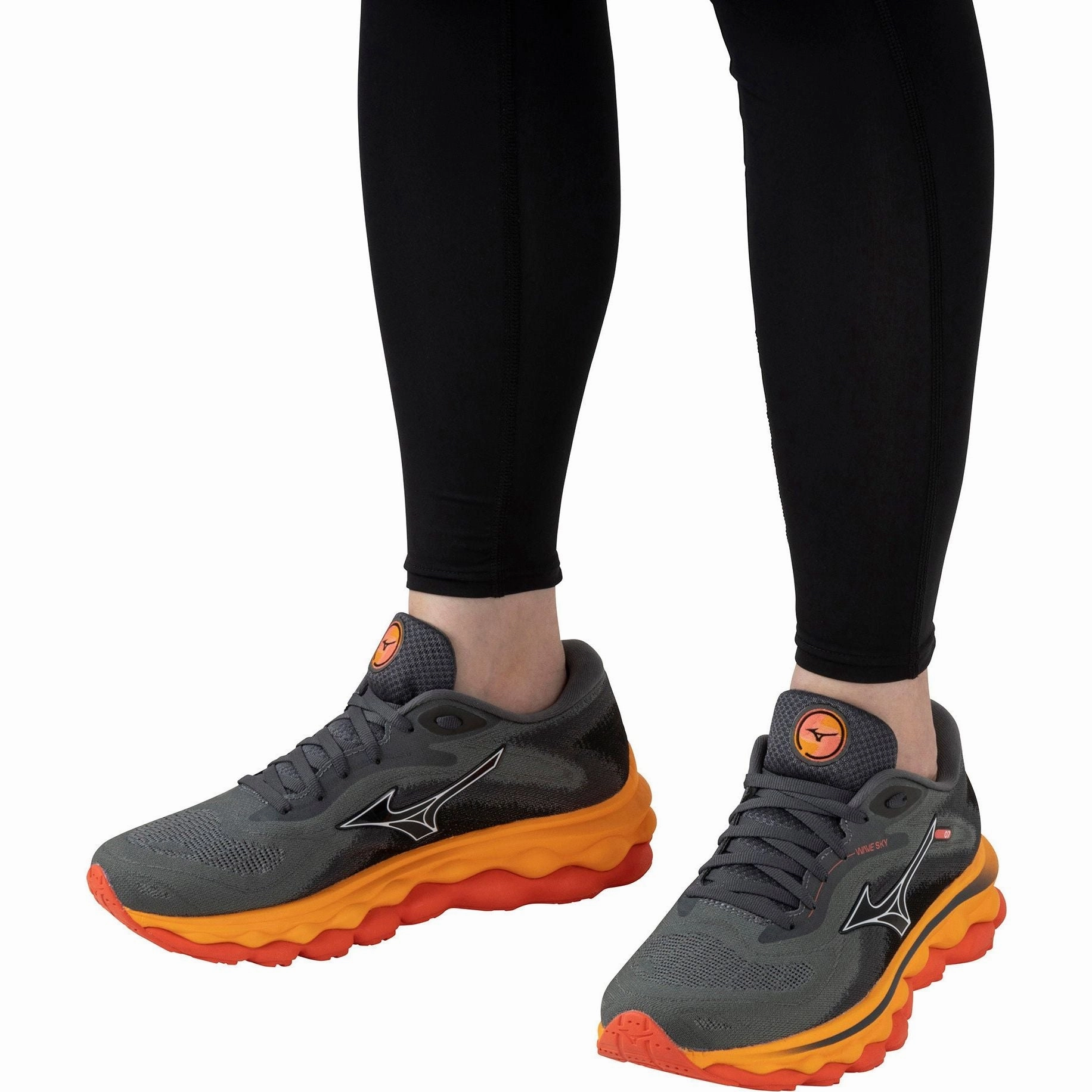 Mizuno Wave Sky 7 Womens Running Shoes - Grey Performance Sneakers