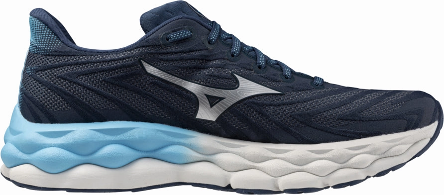 Mizuno Wave Sky 8 Mens Running Shoes - Blue Easy On Kids Shoes