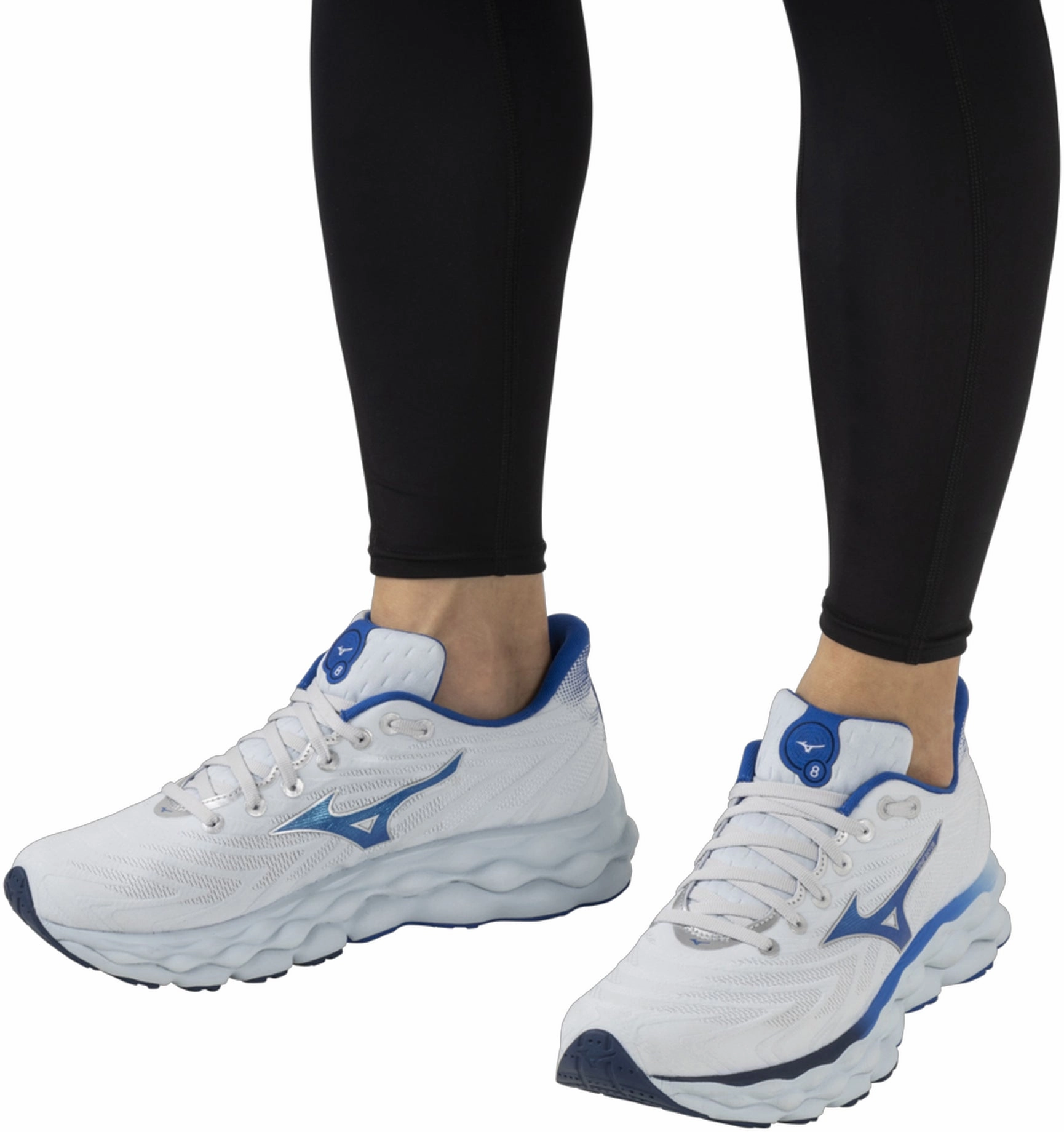 Mizuno Wave Sky 8 Mens Running Shoes - White Easy On Kids Shoes