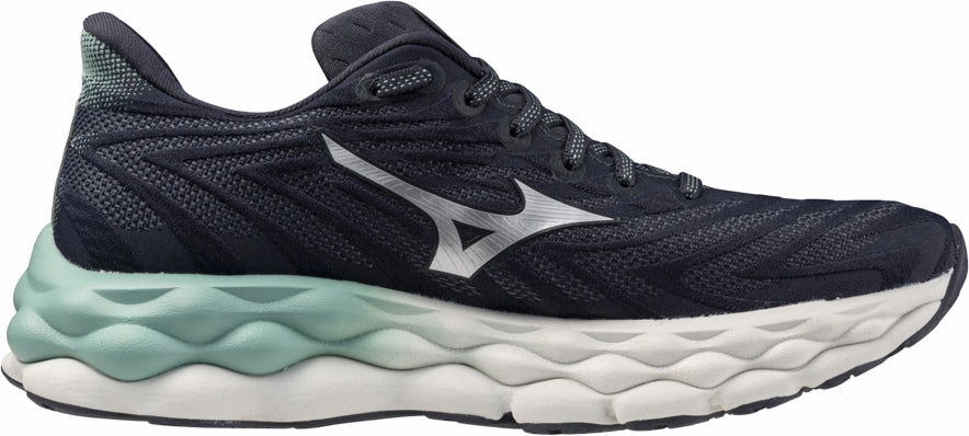 Mizuno Wave Sky 8 Womens Running Shoes - Grey Easy On Kids Shoes