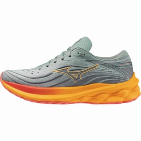 Mizuno Wave Skyrise 5 Womens Running Shoes - Green Mizuno performance sneakers for training