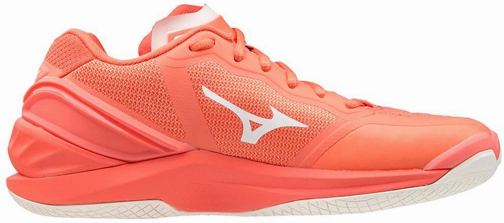 Mizuno Wave Stealth Neo Womens Netball Shoes - Orange Performance Sneakers