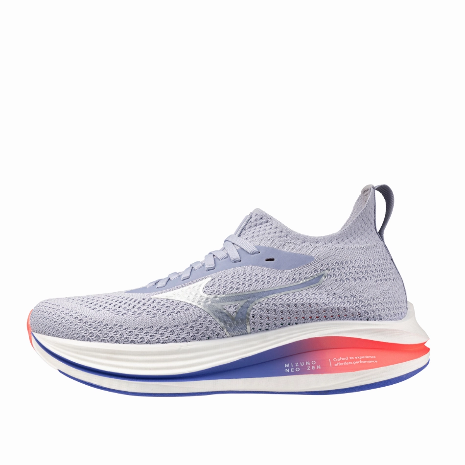 Mizuno Women's Neo Zen Running Shoes in Icelandic Blue/Silver/Striking Coral AW25 Mizuno reliable running shoes