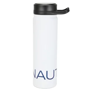Nautica Logo Stainless Steel Water Bottle Antique White Wash Nautica