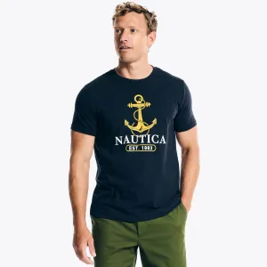 Nautica Men's Anchor 1983 Graphic T-Shirt Navy Nautica