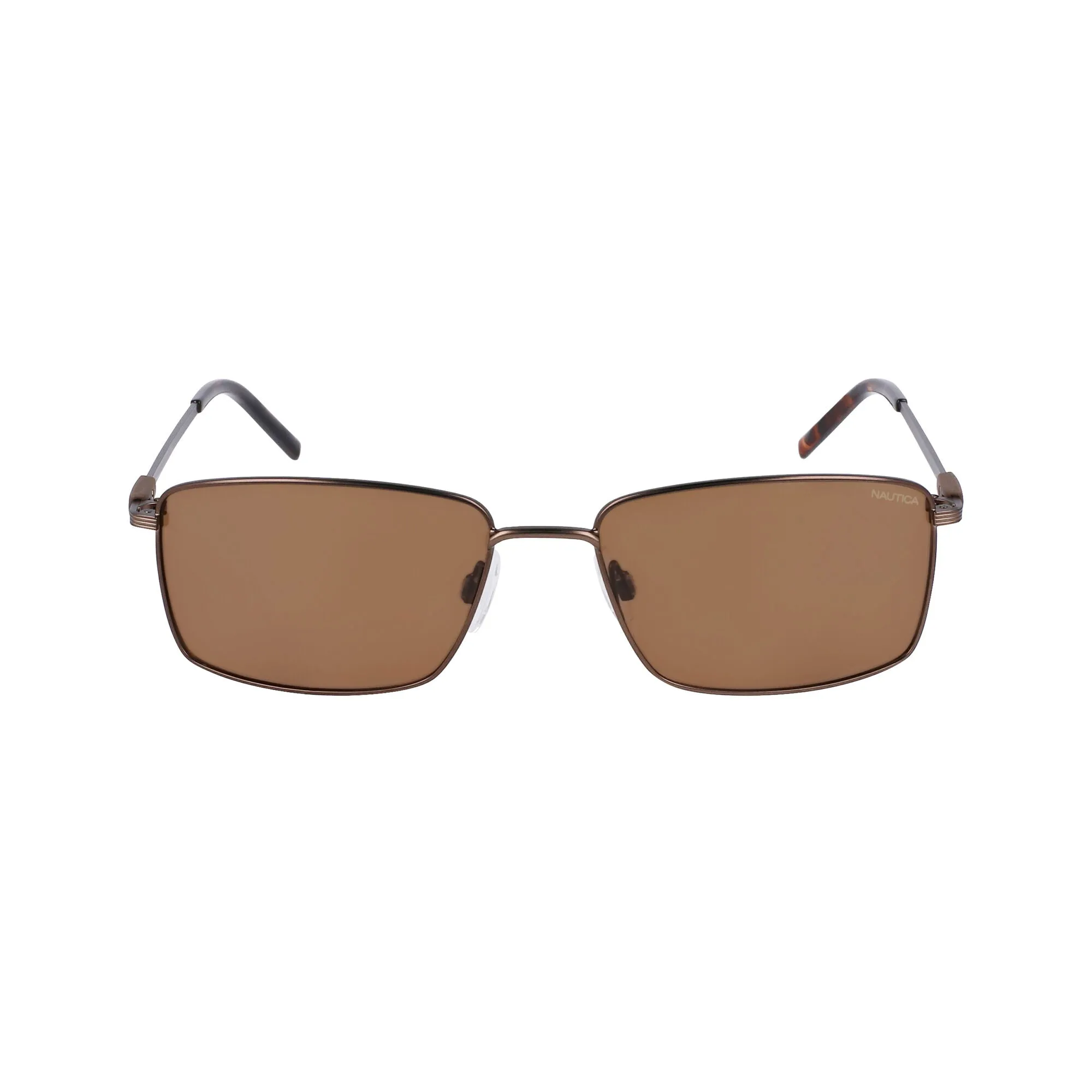 Nautica Men's Anchor Rectangle Sunglasses Dark Brown Nautica