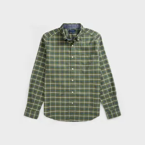 Nautica Men's Big & Tall Classic Fit Plaid Oxford Shirt Everglades Green Nautica
