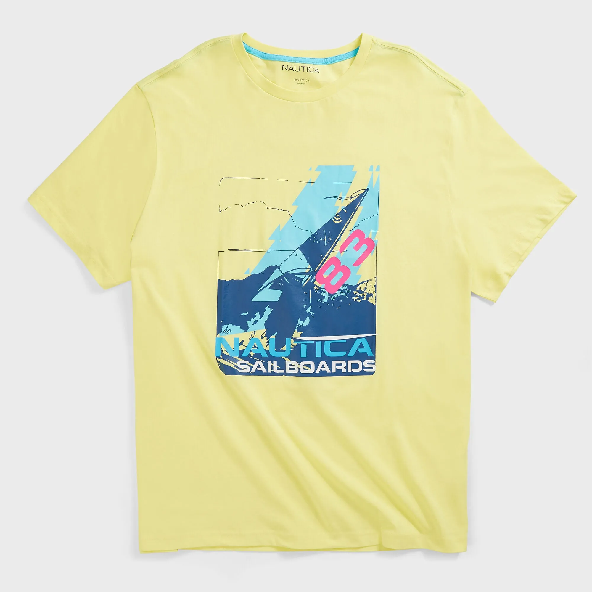 Nautica Men's Big & Tall Sailboard Graphic T-Shirt Dusty Honey Gold Nautica