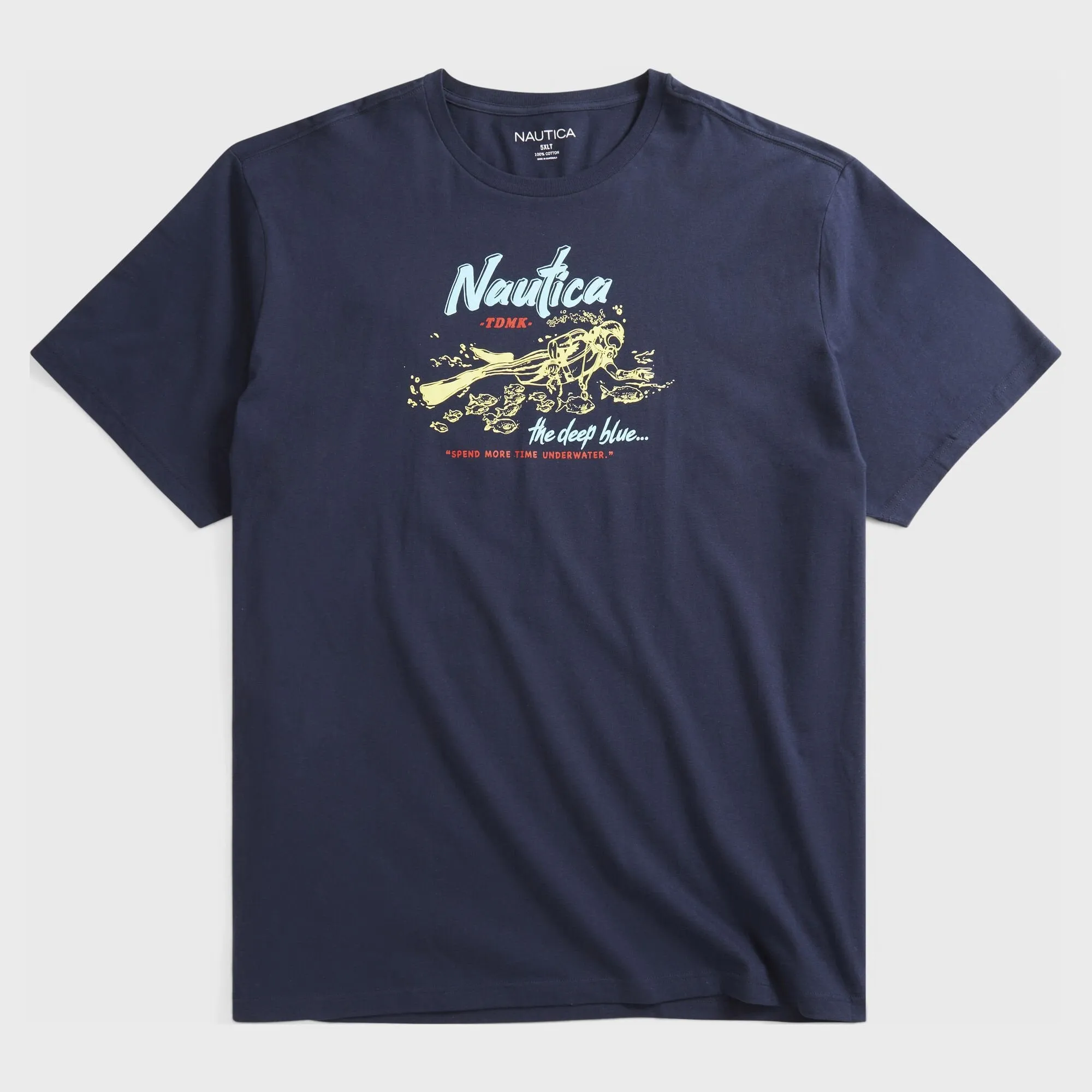 Nautica Men's Big & Tall Scuba Graphic T-Shirt Navy Nautica