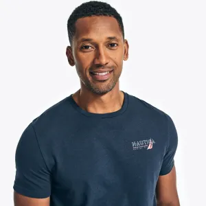 Nautica Men's Big & Tall Sustainably Crafted Ocean Challenge Graphic T-Shirt Navy Nautica