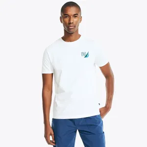 Nautica Men's Big & Tall Sustainably Crafted Ocean Club Graphic T-Shirt Bright White Nautica