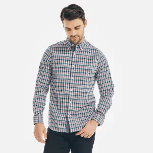 Nautica Men's Classic Fit Plaid Shirt Spiced Coral Nautica