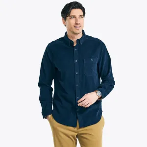 Nautica Men's Corduroy Flannel Shirt Peacoat Nautica