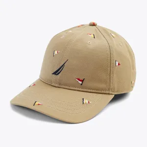 Nautica Men's J-Class Embroidered Printed Cap Military Tan Nautica