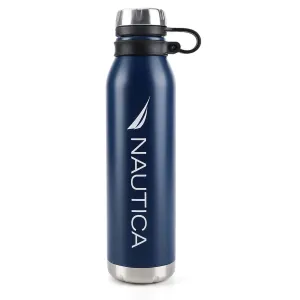 Nautica Men's Logo Double-Walled Stainless Steel Water Bottle Navy Nautica