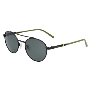 Nautica Men's Logo Round Sunglasses Black Nautica