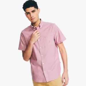 Nautica Men's Short-Sleeve Oxford Shirt Melonberry Nautica