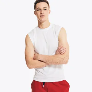 Nautica Men's Solid Muscle Tank Vanilla Nautica