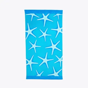 Nautica Men's Starfish Print Beach Towel Azure Blue Nautica