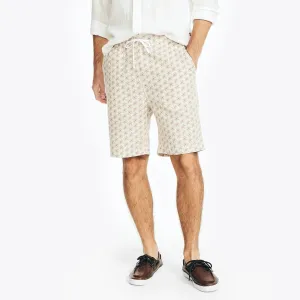 Nautica Men's Sustainably Crafted 8.5" Printed Cabana Short Sail White Nautica
