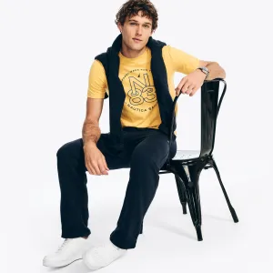 Nautica Men's Sustainably Crafted N83 Graphic T-Shirt Soft Yellow Nautica