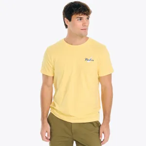 Nautica Men's Sustainably Crafted Palm Beach Graphic T-Shirt Marigold Nautica