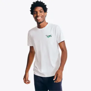 Nautica Men's Sustainably Crafted Rowing Team Graphic T-Shirt Bright White Nautica