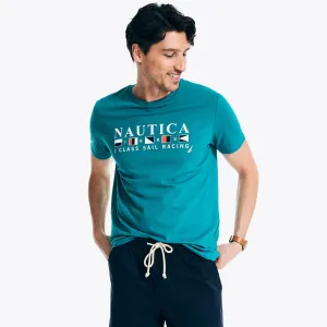 Nautica Men's Sustainably Crafted Sail Racing Graphic T-Shirt Majolica Nautica