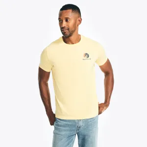 Nautica Men's Sustainably Crafted Sunset Vibes Graphic T-Shirt Aspen Gold Nautica
