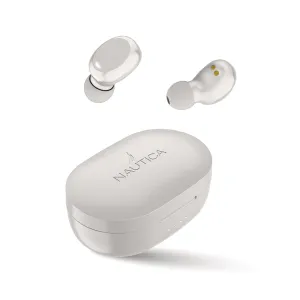 Nautica Men's T120 True Wireless Earbuds With Charging Case Snow Nautica