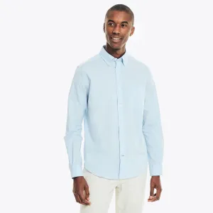 Nautica Men's Wrinkle-Resistant Wear To Work Shirt Azure Blue Nautica