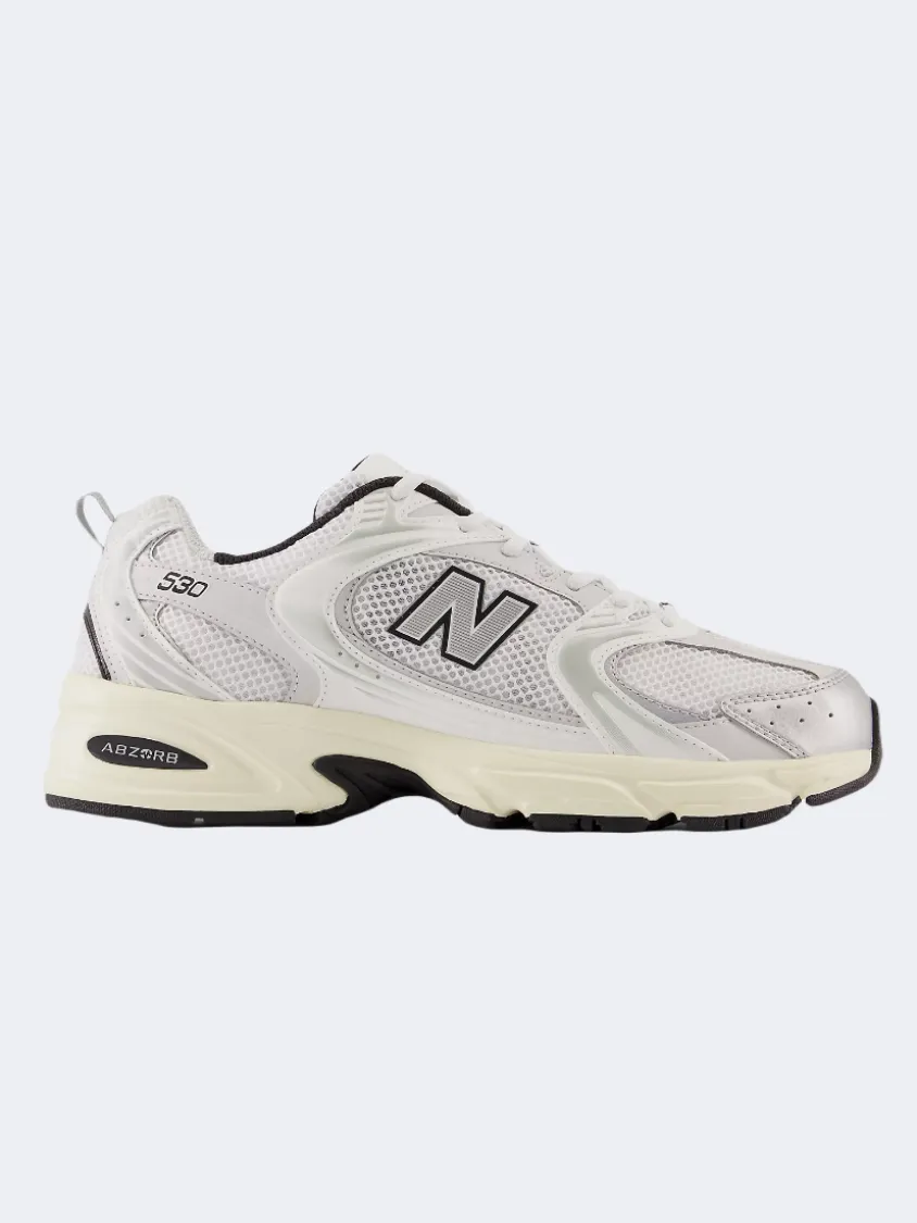 New Balance 530 Unisex Lifestyle Shoes White/Silver/Black Mens shoes for everyday urban style